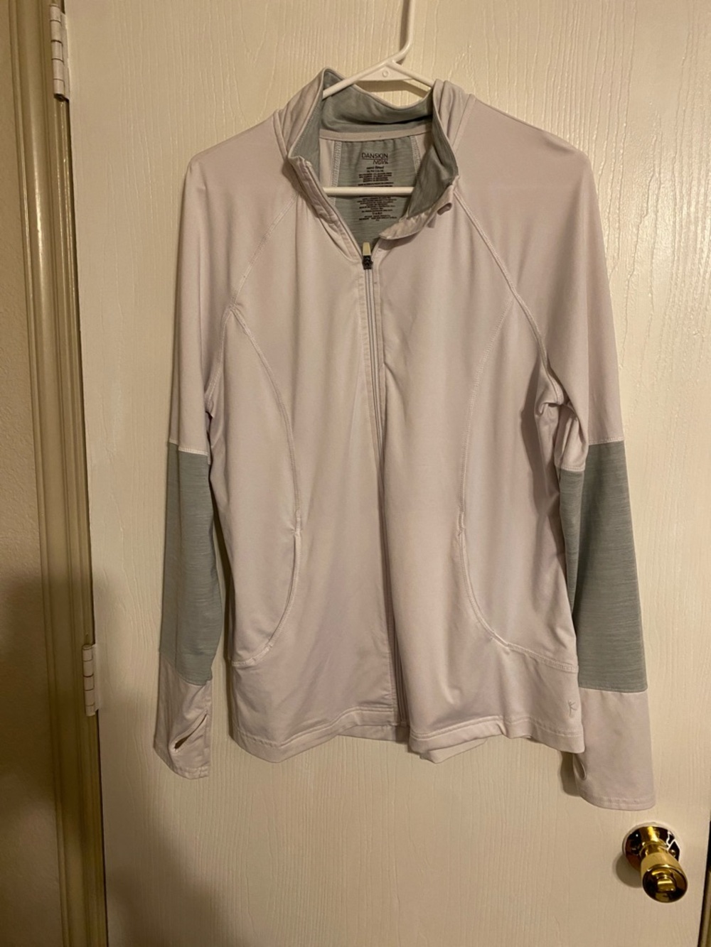 Danskin Light Gray and white Utility Jacket